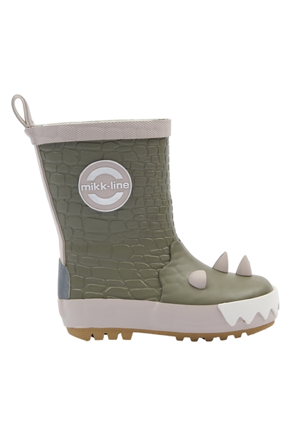 Gummistøvle Mikk-Line Wellies 3D Dragon - Dusty Olive